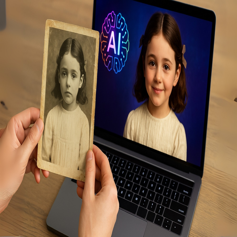 Método para transformar una imagen antigua, ya sea en blanco y negro o sepia, en un video con movimiento mediante el uso de inteligencia artificial.