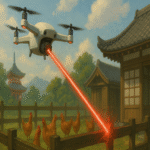 En Japón, se utilizan drones equipados con rayos láser para salvaguardar a las gallinas, una medida que resulta plenamente justificada.