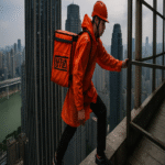 El empleo de microtrabajo más insólito en China: el funcionamiento del servicio de entregas extremas en rascacielos de gran escala