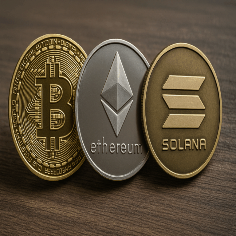 Bitcoin, Ethereum y Solana alcanzaron récords históricos en los mercados tradicionales.