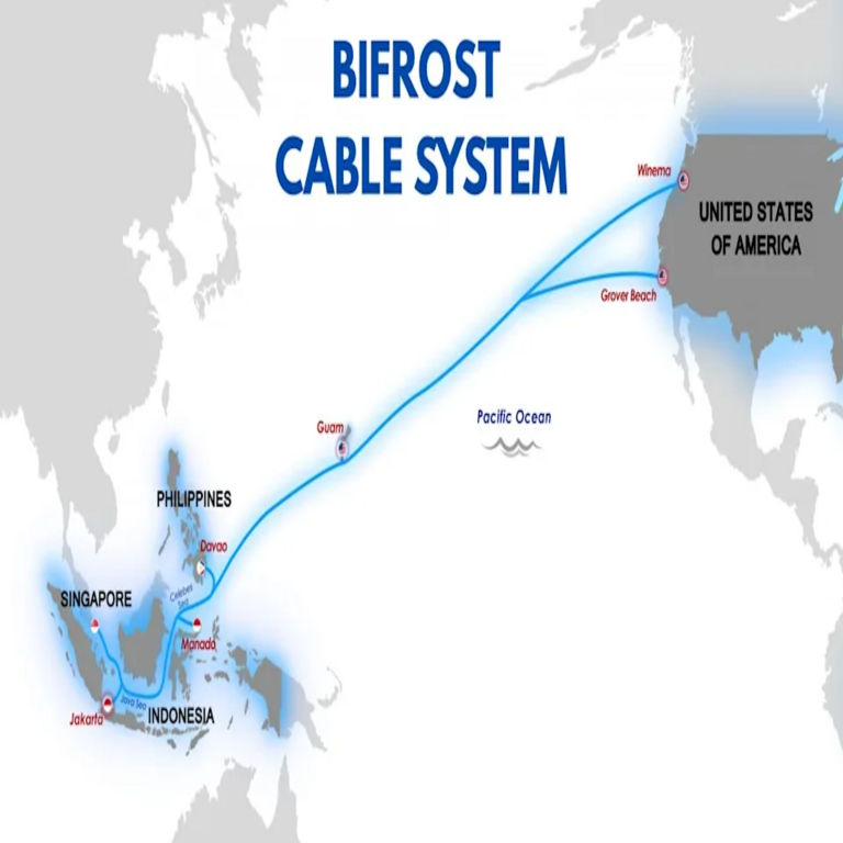 El cable submarino Bifrost, que une Singapur con Estados Unidos, incorpora una conexión estratégica en Baja California.