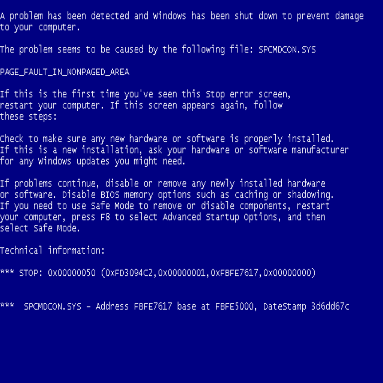 El azul del estado de ánimo: historia del BSOD y paleta de las pantallas de la muerte
