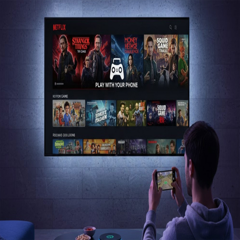 Netflix integra sus juegos en la televisión: permite el uso del dispositivo móvil como control.