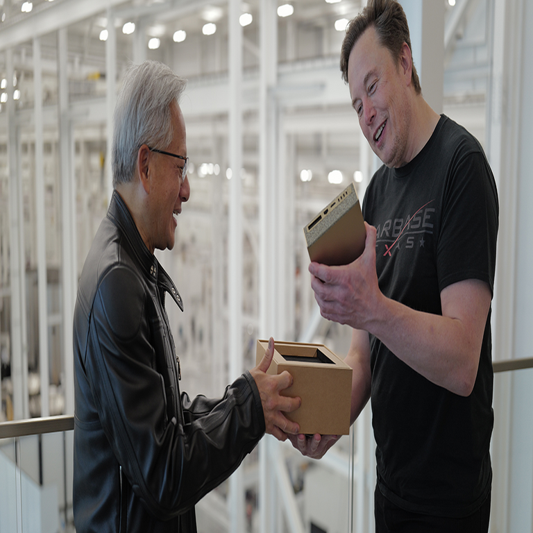 Elon Musk recibe el recién lanzado NVIDIA DGX Spark: la supercomputadora de IA de petaflop llega a SpaceX.