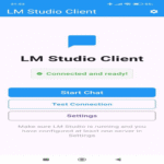 Cliente móvil para LM Studio con acceso remoto.