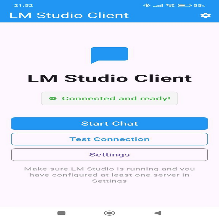 Cliente móvil para LM Studio con acceso remoto.