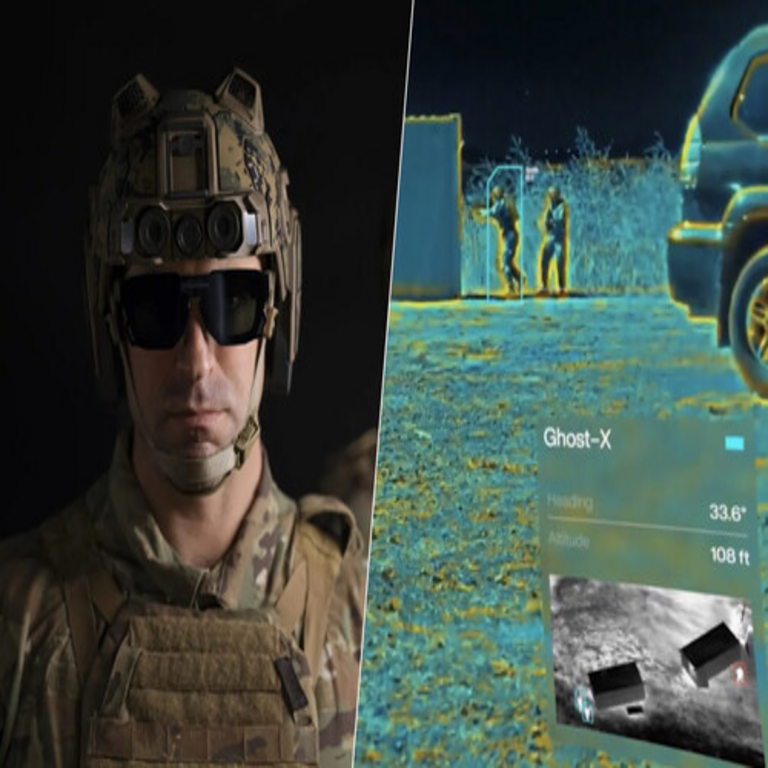 El casco militar equipado con asistencia visual transforma el combate en una experiencia reminiscent de un videojuego: detecta al enemigo antes de que este te localice.