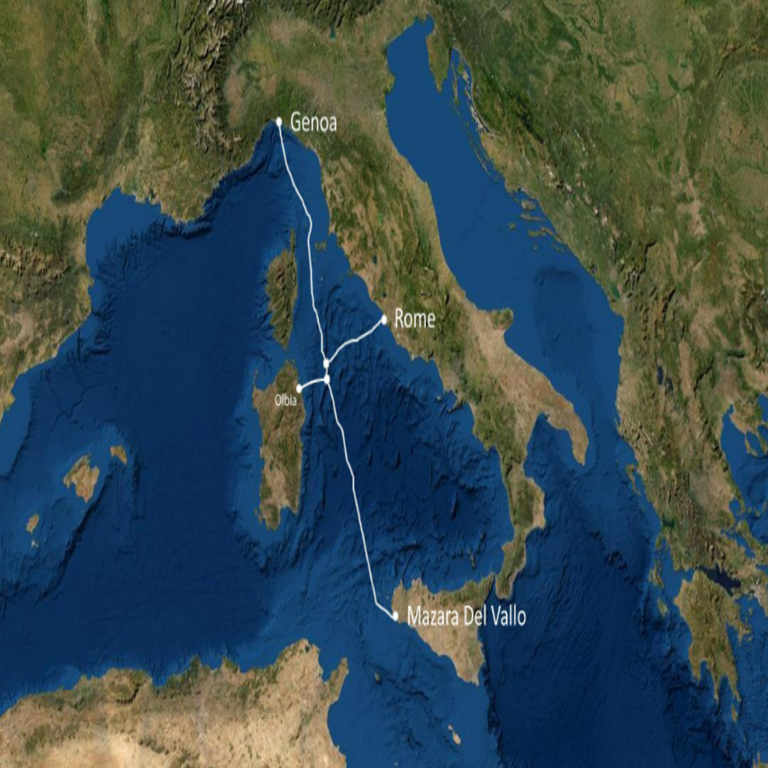 El cable submarino italiano Unitirreno se encuentra operativo y listo para su funcionamiento.