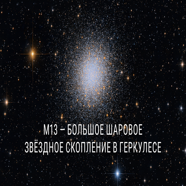 M13: Gran cúmulo globular estelar en la constelación de Hércules.
