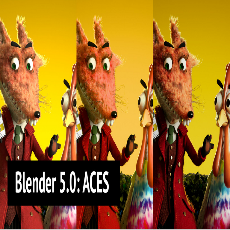 Nueva característica destacada en Blender 5.0: ACES/Rec.2020. Comparación mediante ejemplos.
