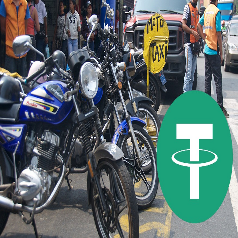 ¿Cuál es la experiencia de utilizar un mototaxi y efectuar el pago con USDT en Venezuela?