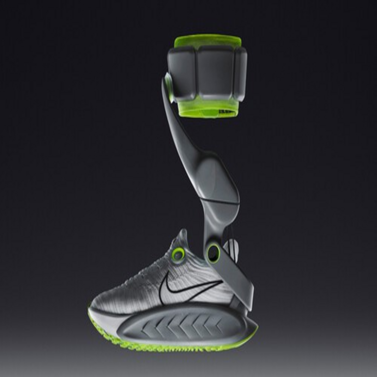 Nike aspira a que los corredores de menor velocidad alcancen mayores ritmos. Su propuesta innovadora: calzado con propulsión motorizada. Nike aspira a que los corredores de menor velocidad alcancen mayores ritmos. Su propuesta innovadora: calzado con propulsión motorizada.