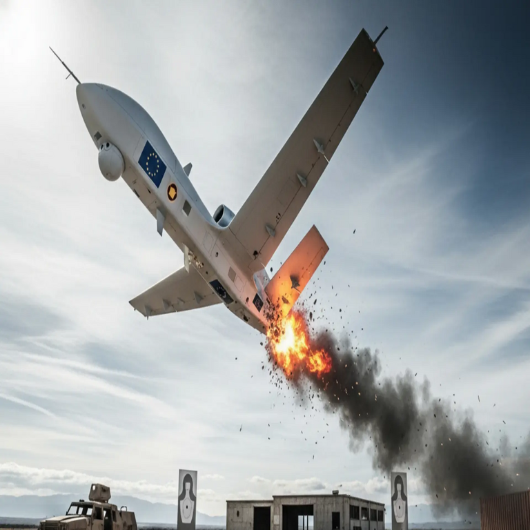 El dron kamikaze europeo sufre un fallo crítico en su primera prueba operativa real, con pérdida de control y no cumplimiento de todos los objetivos establecidos.