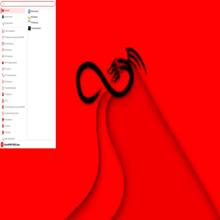 Sistema operativo HydraPWK para pruebas de penetración con herramientas de hacking esenciales e interfaz simplificada.