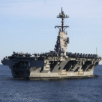 El portaaviones USS Gerald R. Ford, joya tecnológica de Estados Unidos, despliega más de 80 aeronaves en el Caribe. El portaaviones USS Gerald R. Ford, joya tecnológica de Estados Unidos, despliega más de 80 aeronaves en el Caribe.