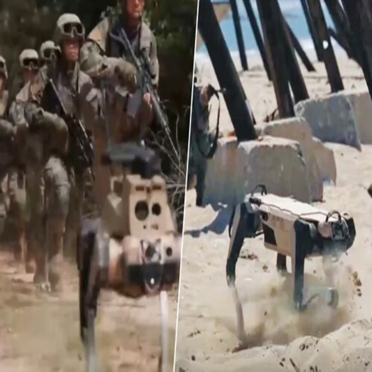 Creíamos haber presenciado todos los tipos de simulacros de invasión posibles, pero China eleva la ficción científica a la práctica: robots capturando una isla. Creíamos haber presenciado todos los tipos de simulacros de invasión posibles, pero China eleva la ficción científica a la práctica: robots capturando una isla.