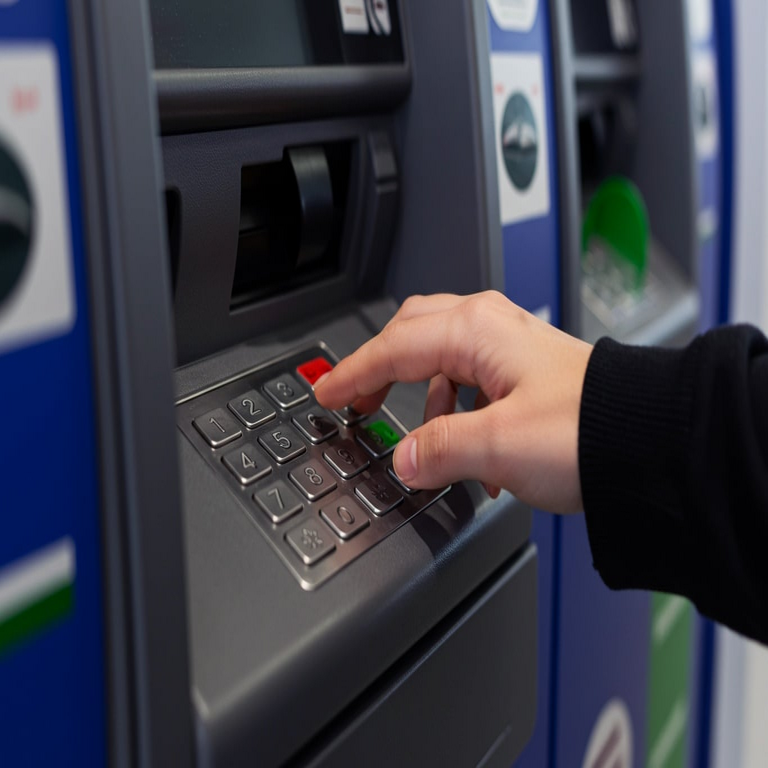 Función de seguridad avanzada del cajero automático que protege la cuenta bancaria contra fraudes durante la extracción de efectivo