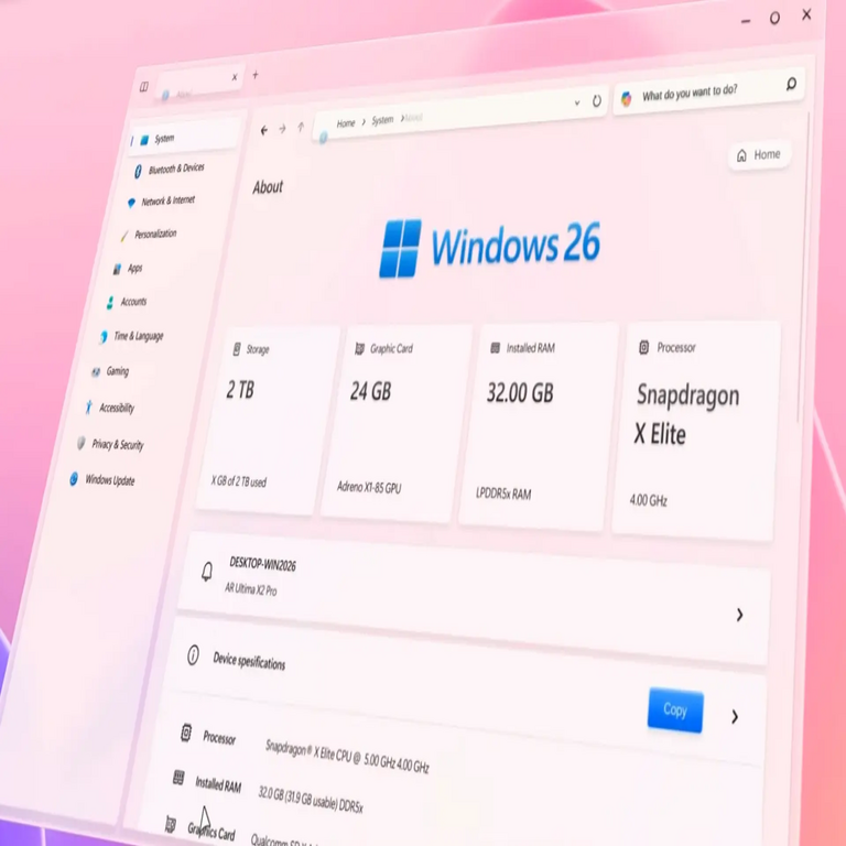 Alguien ha concebido cómo sería Windows 26 y el concepto resulta espectacular.