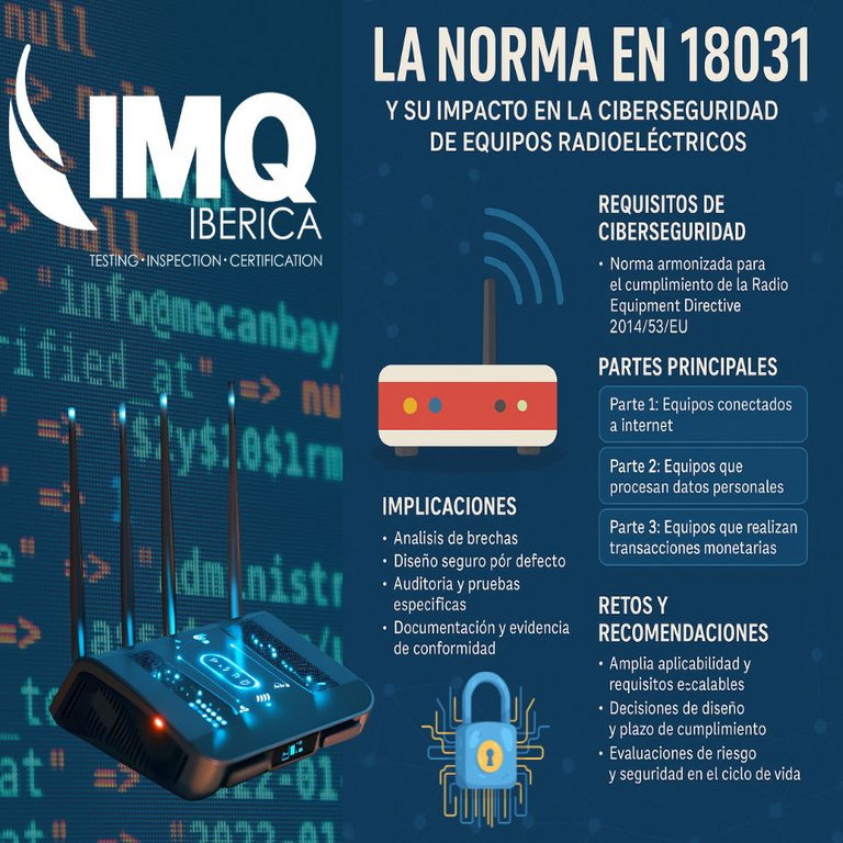 La norma EN 18031 y su influencia en la ciberseguridad de los equipos radioeléctricos. La norma EN 18031 y su influencia en la ciberseguridad de los equipos radioeléctricos.