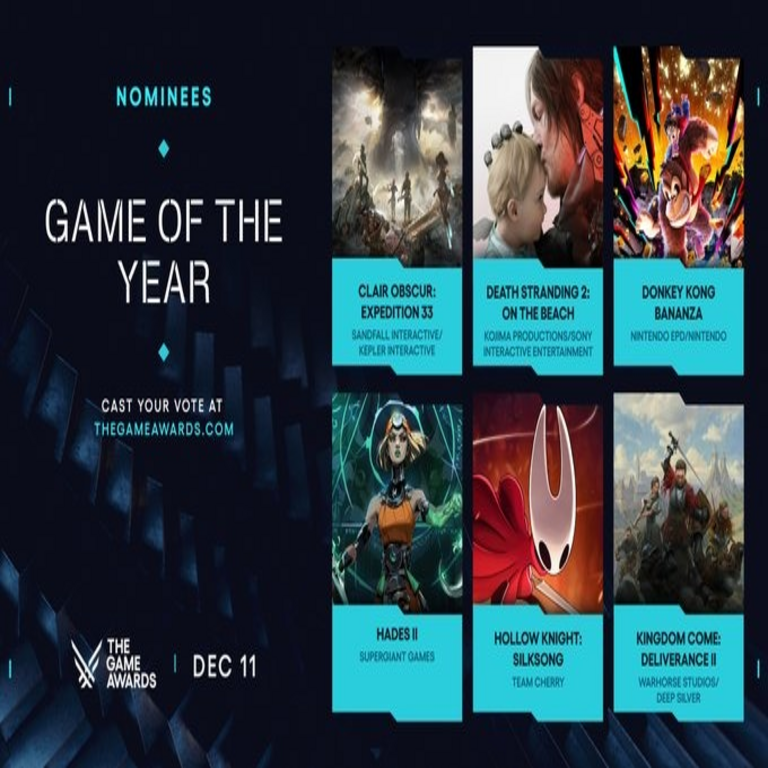 Aquí se presentan todos los nominados en la categoría de Juego del Año para los Game Awards 2025. Aquí se presentan todos los nominados en la categoría de Juego del Año para los Game Awards 2025.