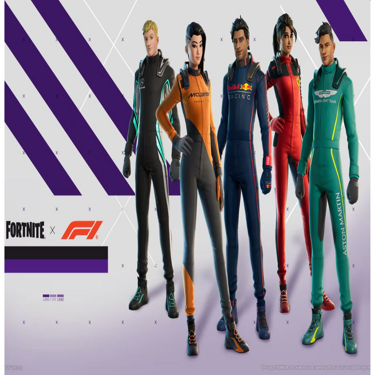 Fortnite integra la Fórmula 1: presentación de las nuevas skins inspiradas en todas las escuderías.