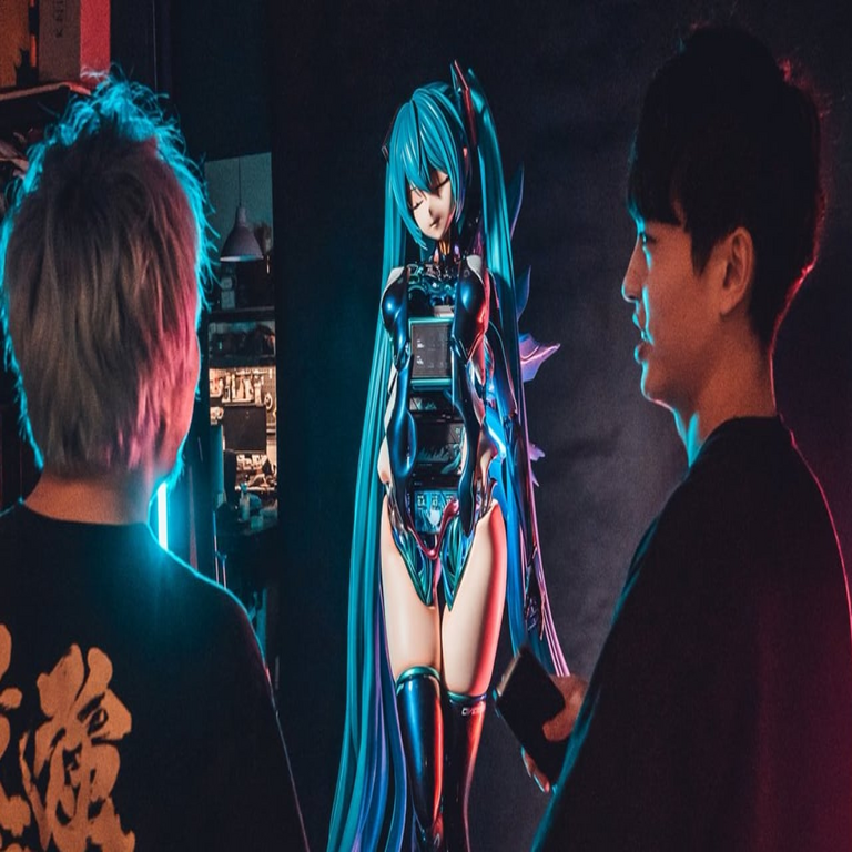 Desarrollan un ordenador para juegos de dos metros de altura inspirado en Hatsune Miku.
