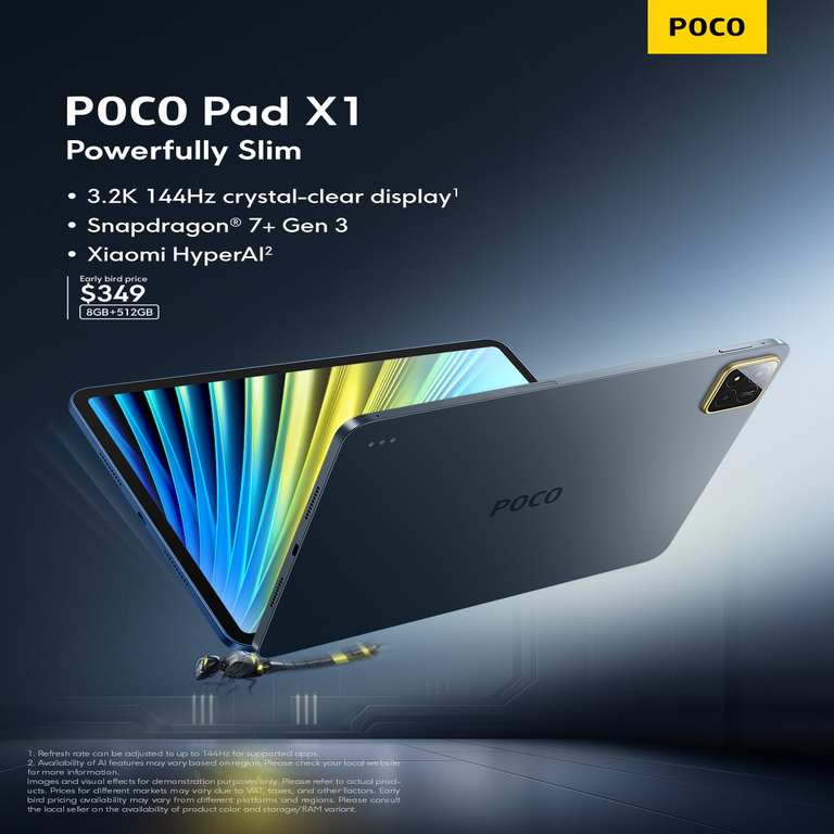 La Poco Pad X1 se presenta oficialmente con un precio de 350 dólares estadounidenses. La Poco Pad X1 se presenta oficialmente con un precio de 350 dólares estadounidenses.