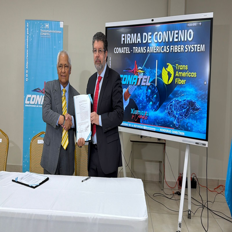 Honduras y Trans Americas Fiber Systems suscriben convenio para la operación del cable submarino TAM 1