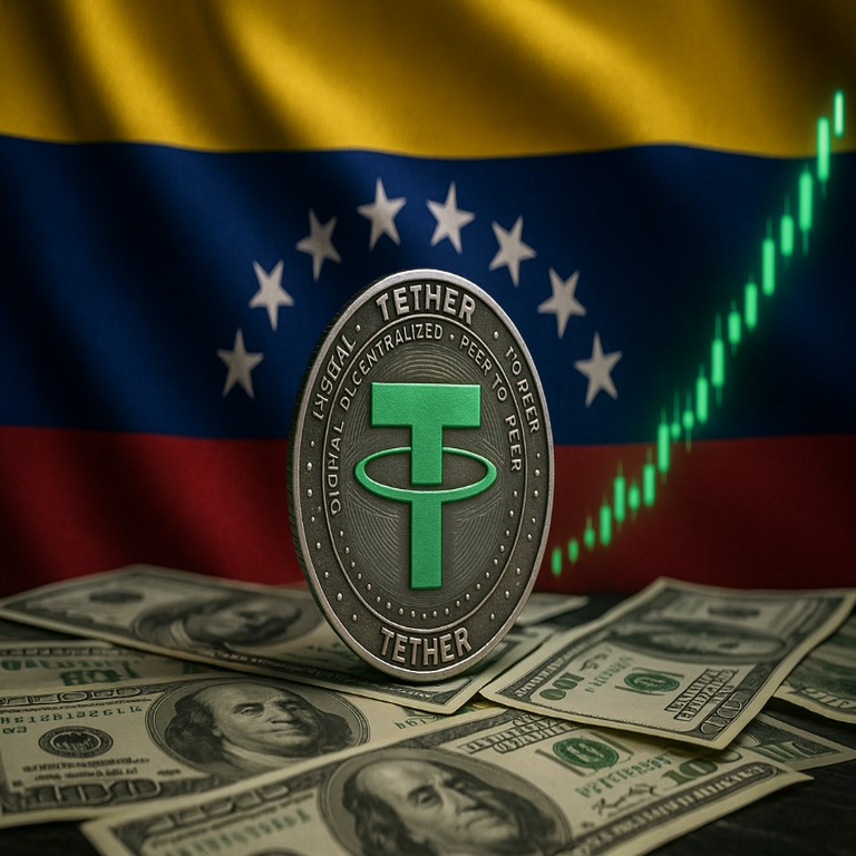 El USDT en Venezuela registró un incremento del 70% en un período de tres meses.