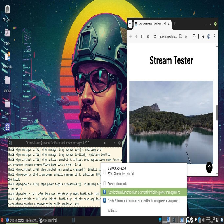 Chrome, Xfce y una experiencia gráfica extremadamente inquietante.