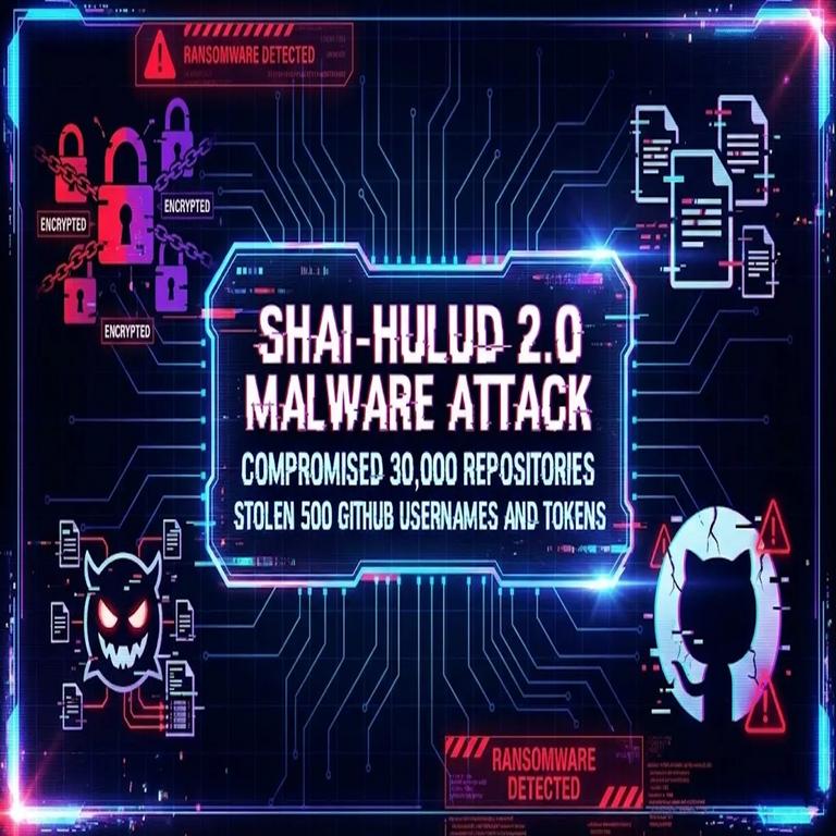 El ataque de malware Shai-Hulud 2.0 compromete 30.000 repositorios y roba 500 nombres de usuario y tokens de GitHub.