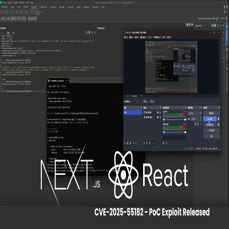 Se ha publicado un exploit de prueba de concepto para la vulnerabilidad crítica de ejecución remota de código en React y Next.js (CVE-2025-55182).