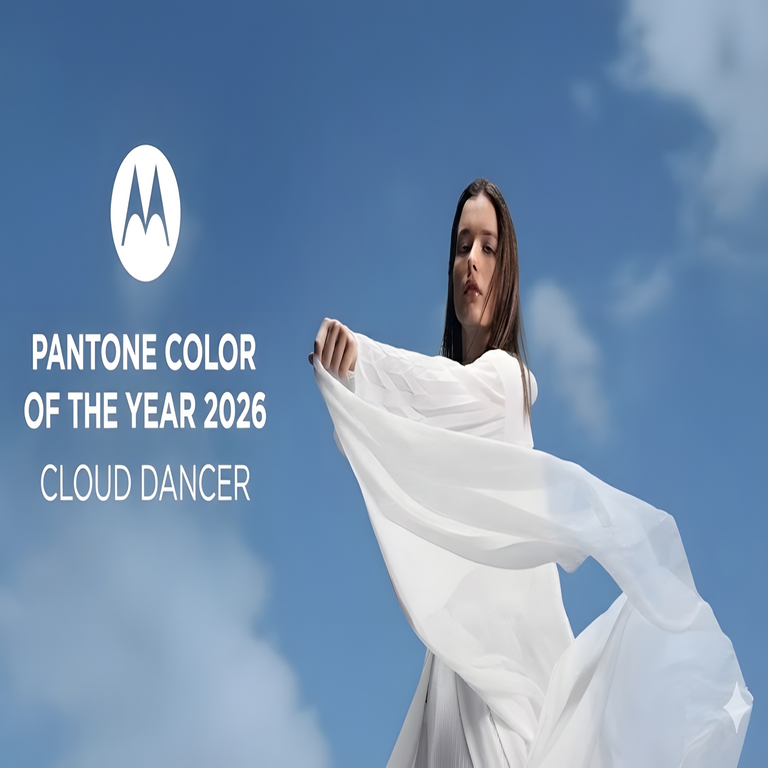 Motorola y Pantone anuncian Cloud Dancer como el color emblemático del año 2026.