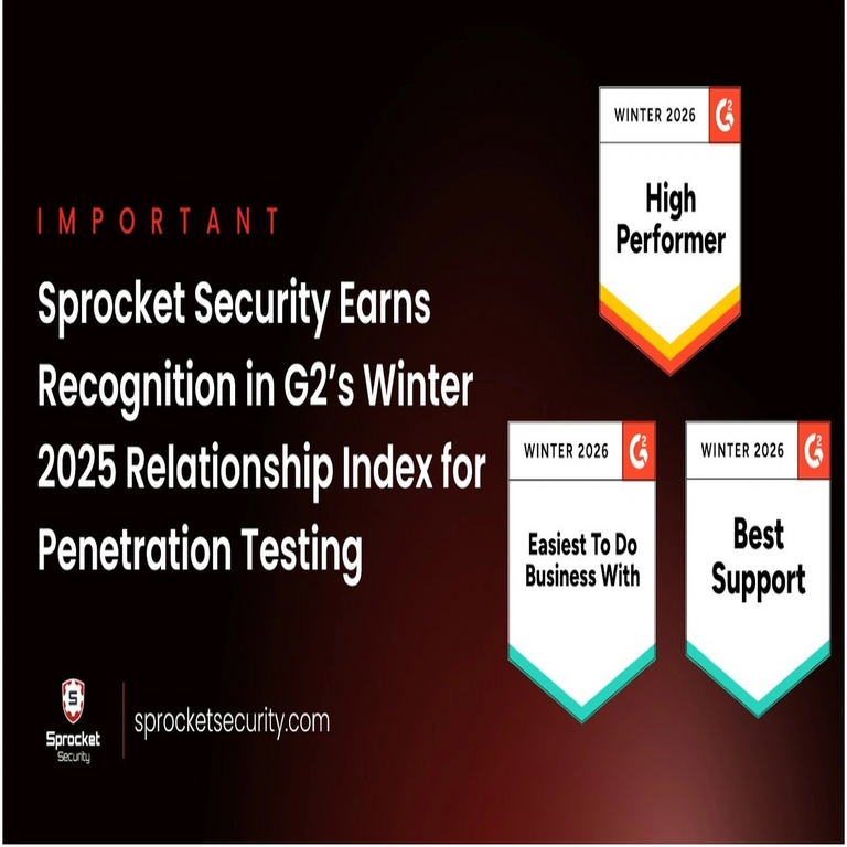 Sprocket Security obtiene reconocimiento reiterado en el Índice de Relaciones de Invierno 2025 de G2 para pruebas de penetración.
