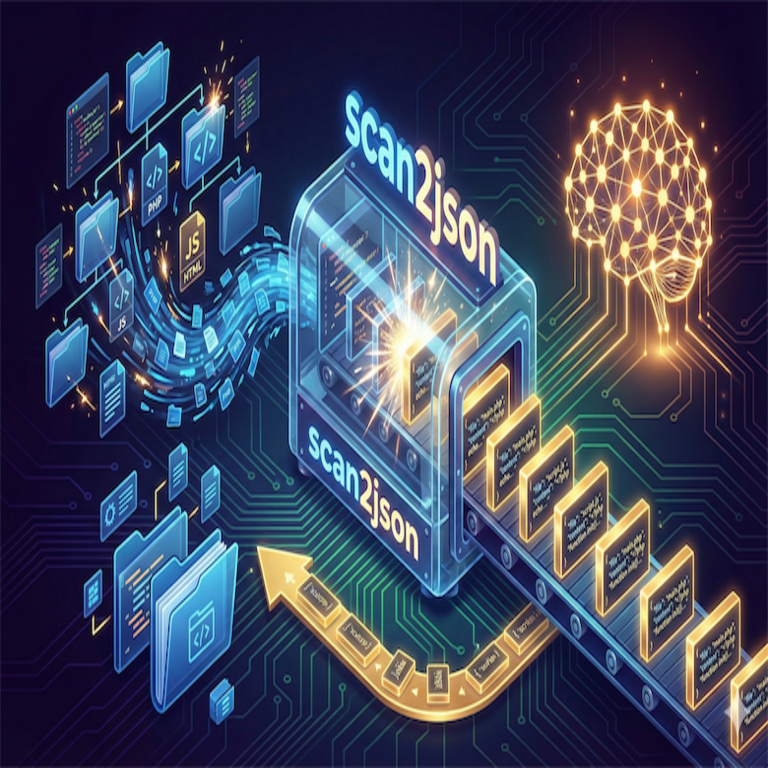 Cómo genero una captura de un proyecto en formato JSON para IA (y puedo restaurarlo posteriormente). Herramienta scan2json