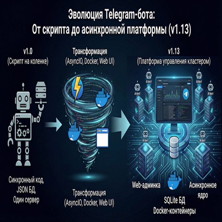 La evolución del bot de Telegram: De un script improvisado a un sistema asíncrono de gestión de clúster (v1.13) La evolución del bot de Telegram: De un script improvisado a un sistema asíncrono de gestión de clúster (v1.13)