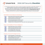 Lista de verificación de seguridad SAP 2026
