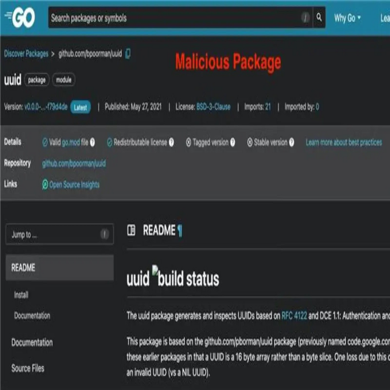 Paquetes maliciosos de Go suplantan la biblioteca UUID de Google para exfiltrar datos sensibles.