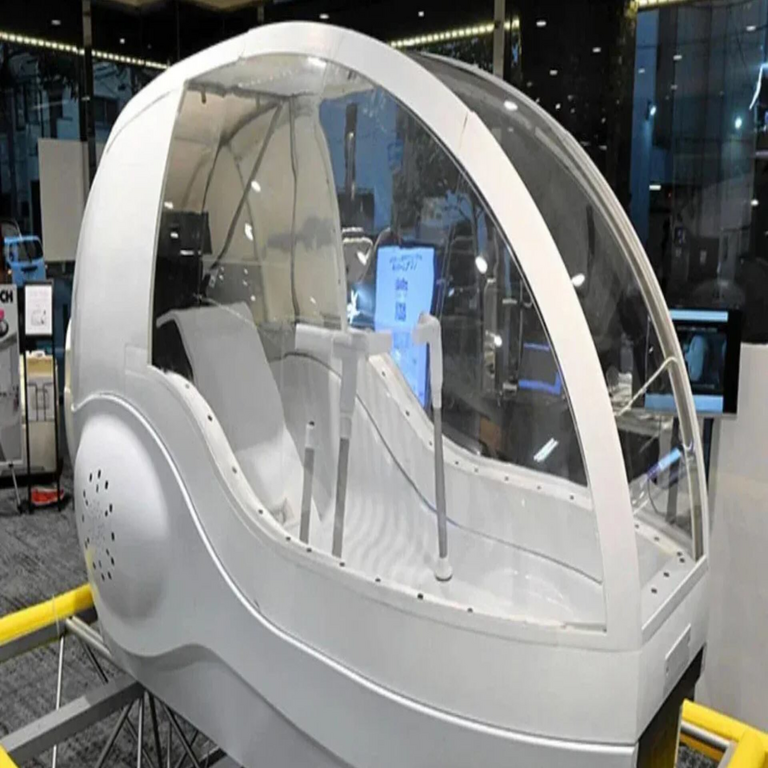 Japón presenta una innovadora lavadora para humanos que limpia y seca a las personas en solo 15 minutos. Japón presenta una innovadora lavadora para humanos que limpia y seca a las personas en solo 15 minutos.