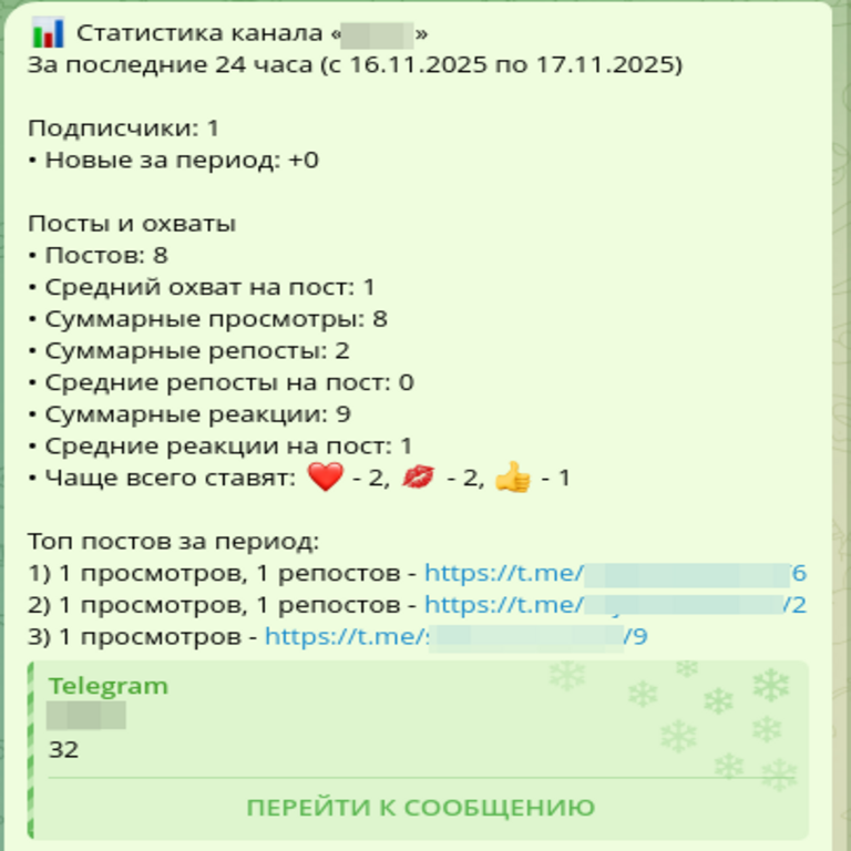 Informe diario del canal de Telegram sin complejidades innecesarias en crontab