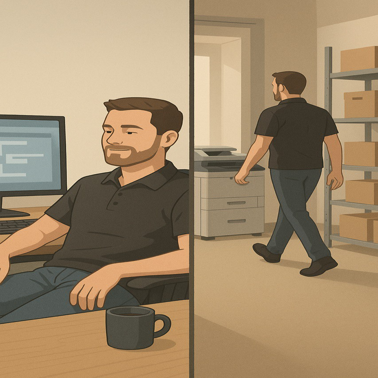 Enfoque remoto prioritario en el sector minorista: reparo impresoras desde mi escritorio, solo acudo al área de ventas ante el olor a quemado.