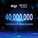 BingX supera la marca de 40 millones de usuarios y conmemora el hito mediante su campaña “Beyond the Alpha”.