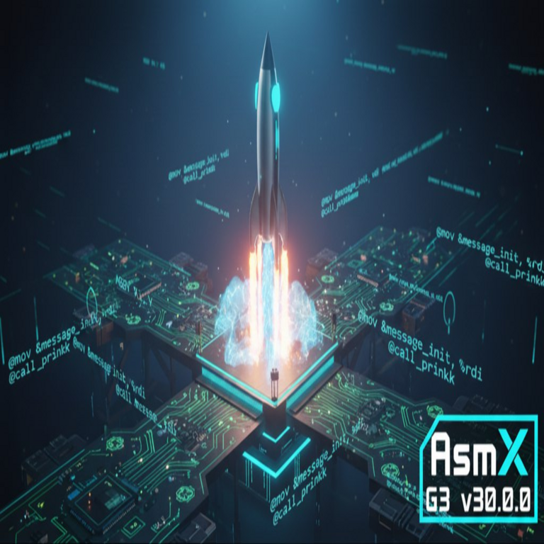 AsmX G3 v30.0.0-rev1.0: Rompiendo la cuarta barrera en la programación de bajo nivel AsmX G3 v30.0.0-rev1.0: Rompiendo la cuarta barrera en la programación de bajo nivel