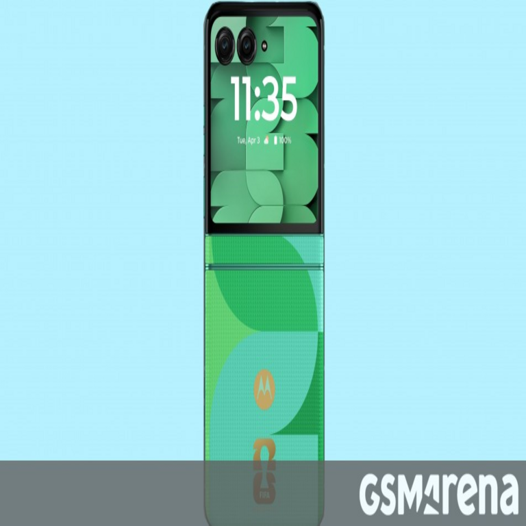 Render del Motorola Razr para la Copa Mundial FIFA 2026.