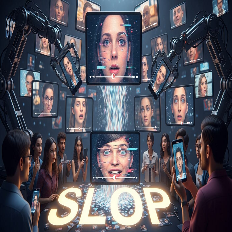 El término «slop» ha emergido como emblema del agotamiento digital frente a la proliferación de contenidos generados por inteligencia artificial. El término «slop» ha emergido como emblema del agotamiento digital frente a la proliferación de contenidos generados por inteligencia artificial.