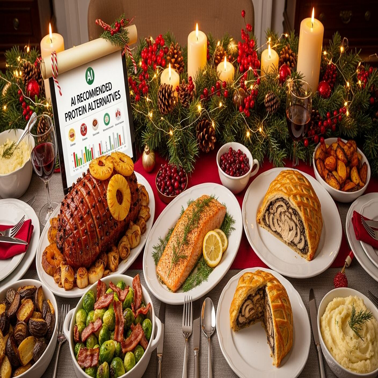 Cena navideña sin pavo: las principales alternativas proteicas avaladas por la inteligencia artificial