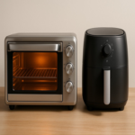 Eficiencia energética en el hogar para 2026: comparación del consumo entre horno convencional y freidora de aire.