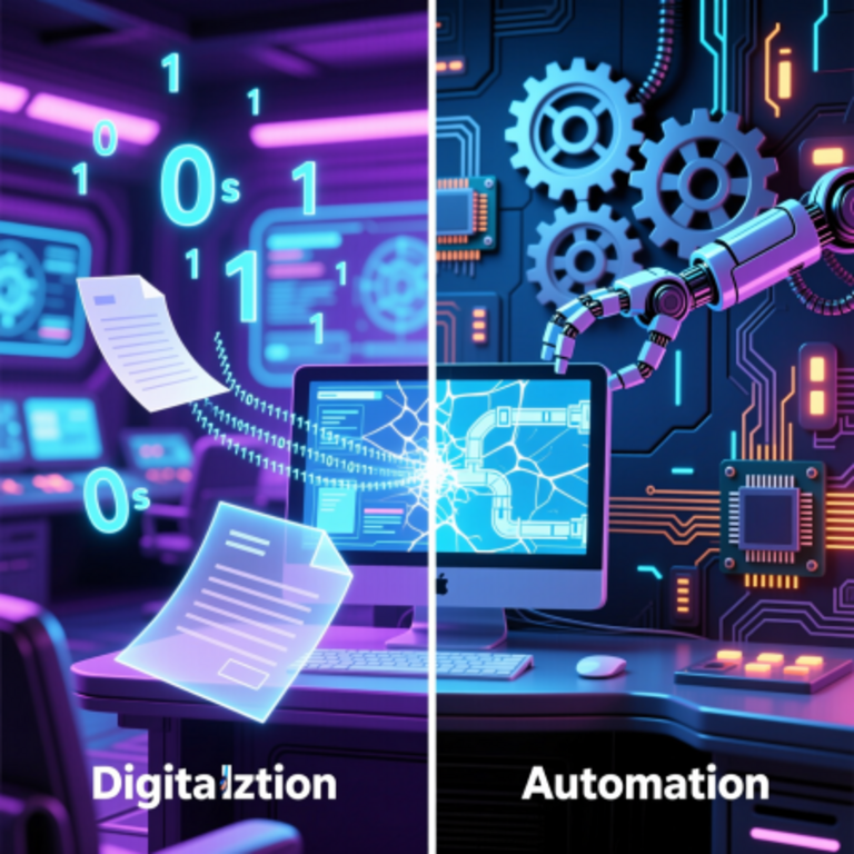 Digitalización versus automatización: diferencias con ejemplos ilustrativos