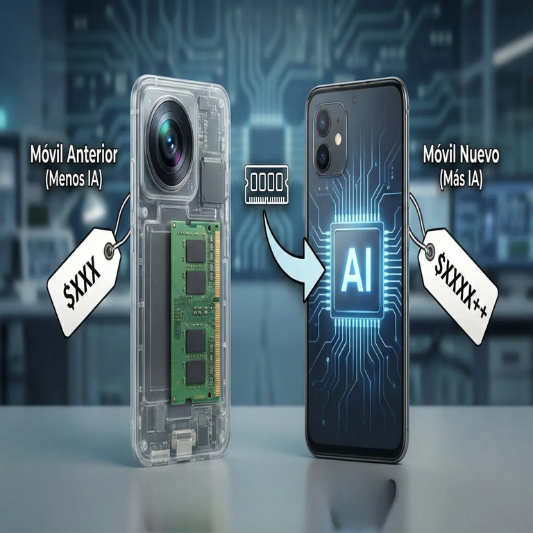 El impuesto de la inteligencia artificial perjudica tu próximo dispositivo móvil: incrementa su costo y degrada la calidad de la cámara debido al consumo de RAM.