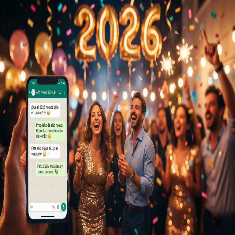 Mensajes concisos, originales y amenos para desear un feliz Año Nuevo 2026 a través de WhatsApp.